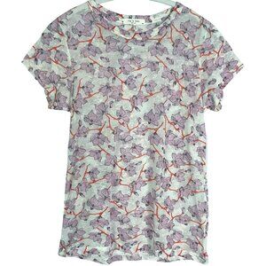 rag & bone Reed Floral print top, small, Poly/Cotton